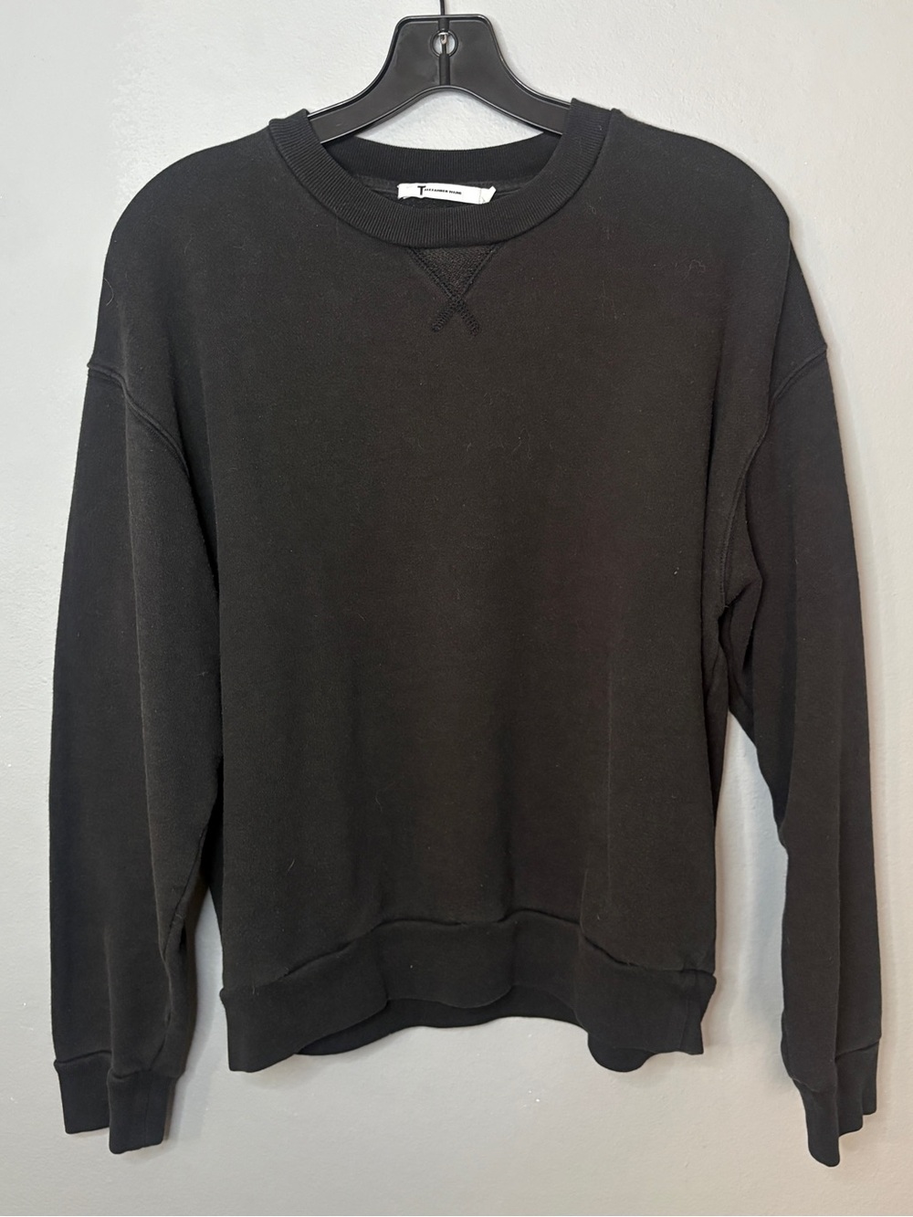 T by Alexander Wang Black Crew Sweatshirt